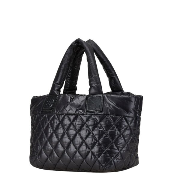 CHANEL Black Leather Logo Tote Bag - Picture 2 of 15